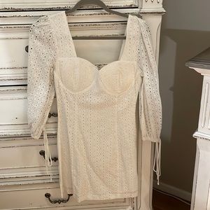 Dance and Marvel white eyelet dress